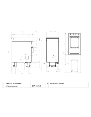 Professional gas fryer 18 liters - Touchscreen