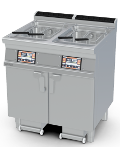 Professional gas fryer 2 tanks 18+18 liters - Touchscreen 2
