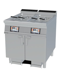 Professional gas fryer 2 tanks 21+21 liters - Touchscreen