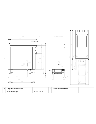 Professional gas fryer 2 tanks 21+21 liters - Touchscreen