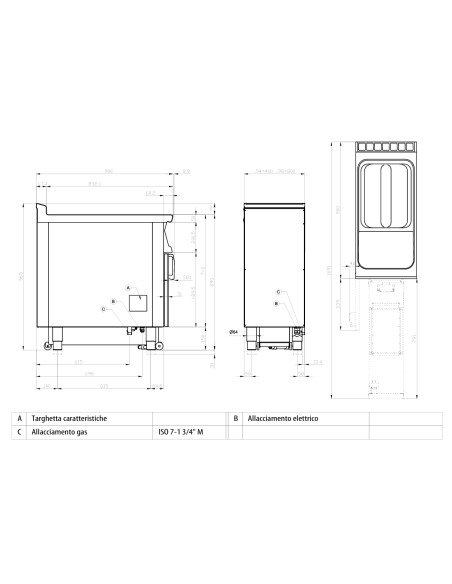 Freidora a gas profesional 2 cubas 21+21 litros - Pantalla táctil