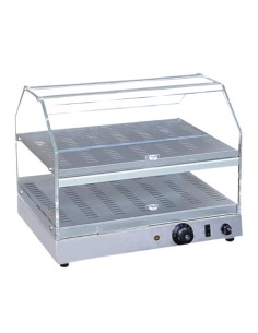 Hot showcase 2 shelves and plexiglass doors - cm 50 x 37 x 41.2 h