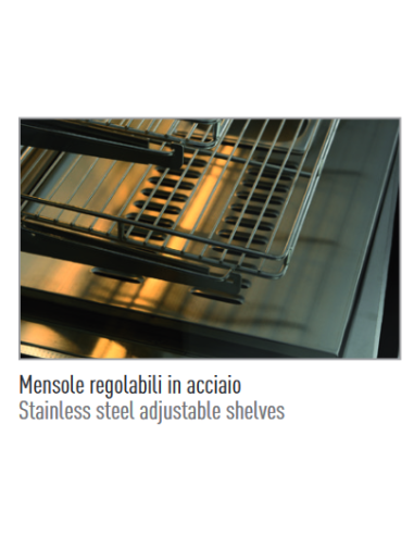 Vetrina calda per pasticceria da banco - cm 120...