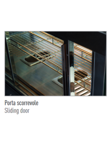 Hot showcase for pastry with 3 shelves and...