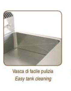 Gas pastry fryer 21 liters - With burner inside - Cm 70 x... 2