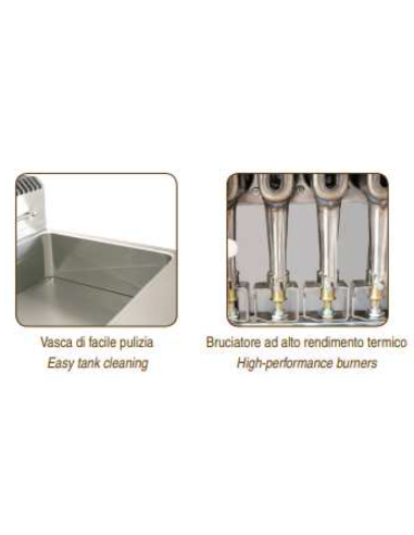 Friggitrice pasticceria gas litri 21 - Con...