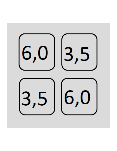 Kitchen gas 4 burners open - Burner power 2 kW...