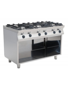 Kitchen gas 6 burners open - Burner power 3 kW 3.5 + 3 kW...