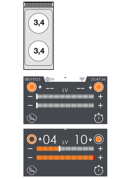 Cocina vitrocerámica con 2 zonas de cocción - Touch - cm 40 x 90 x 90 h Cocina vitrocerámica con 2 zonas de cocción - Touch - cm 40 x 90 x 90 h