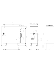 Cucina vetroceramica con 4 zone di cottura - Touch - cm 80 x 90 x 90 h 2