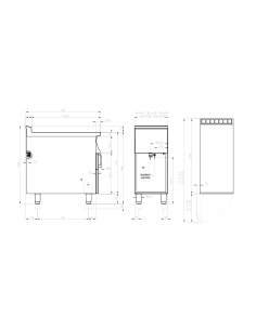 Fry top elettrico liscio cromato - Touch - Cm 40 x 90 x 90 h 2