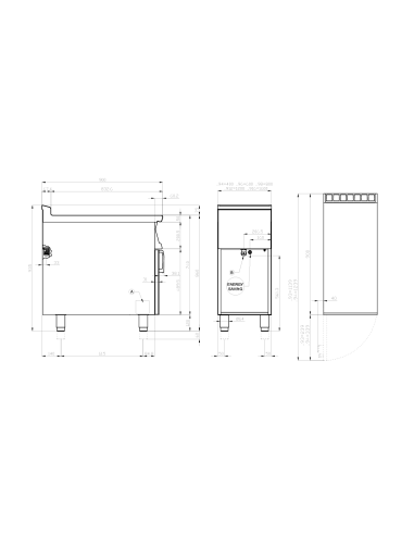 Plancha eléctrica lisa cromada - Touch - cm 40 x 90 x 90 h