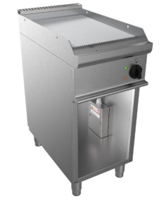 Fry top elettrico - Piastra rigata - cm 40 x 70 x 85 h