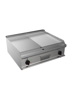 Fry top elettrico - Piastra 1/2 liscia 1/2 rigata - cm 80...