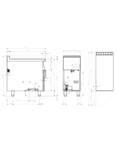 Bagnomaria elettrico con vasca GN 1/1- Cm 40 x 90 x 90 h 2