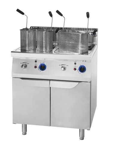Gas pasta cooker with two basins 35 + 35 liters...