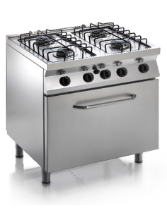 Piano cottura a gas - N. 4 fuochi - Forno - cm 80x 70 x 85 h