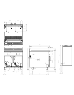 Pasta cooker electric 40 + 40 liters - Cm 80 x 90 x 90h 2