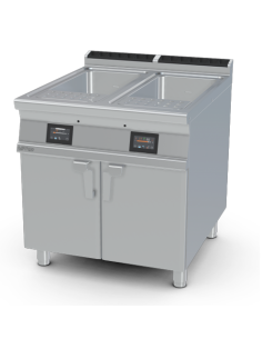 Pasta cooker electric 40 + 40 liters - Cm 80 x 90 x 90h