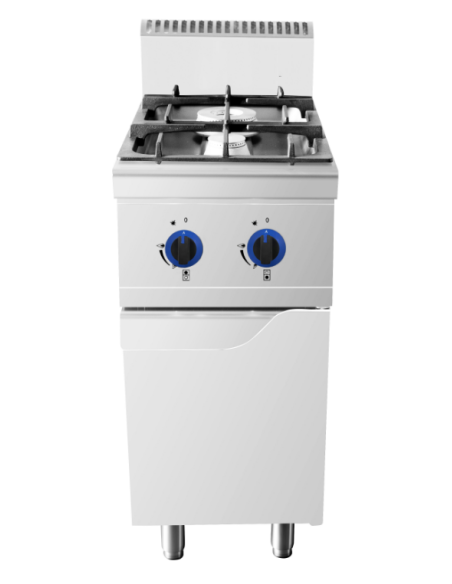 Cocina de gas de 2 fuegos - Compartimento cerrado - cm 40 x 90 x 114h Cocina de gas de 2 fuegos - Compartimento cerrado - cm 40 x 90 x 114h