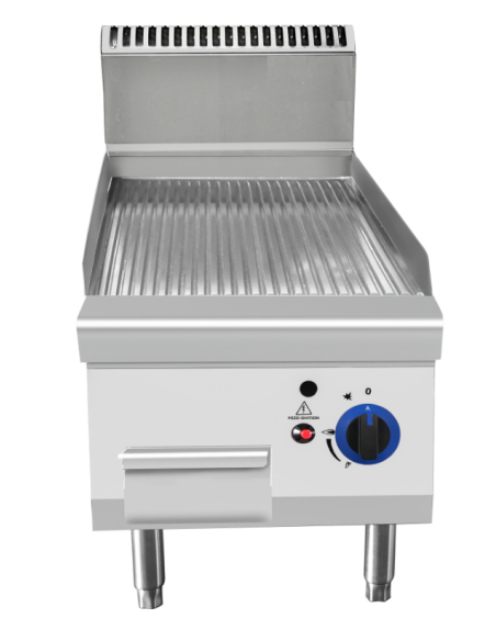 Gas fry top with ribbed plate - cm 40 x 70 x 54.7 h Gas fry top with ribbed plate - cm 40 x 70 x 54.7 h