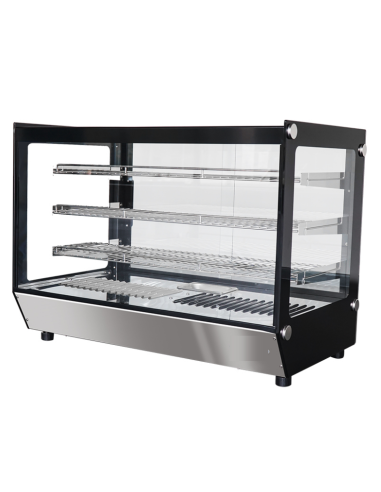 Hot showcase 200 liters - Straight glass - cm 90 x 57 x 67.8 h