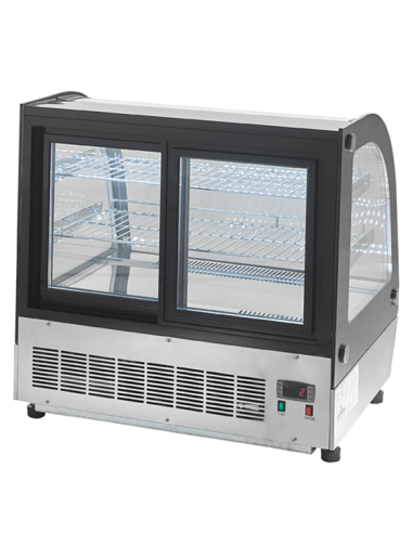 Vetrina refrigerata da 110 litri - Vetro curvo - cm 70 x 56 x 67 h