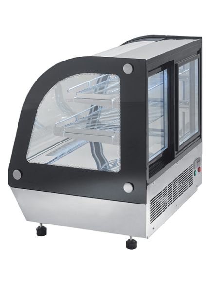 Vitrina refrigerada de 130 litros - Vidrio curvado - cm 90 x 56 x 67 h Vitrina refrigerada de 130 litros - Vidrio curvado - cm 90 x 56 x 67 h