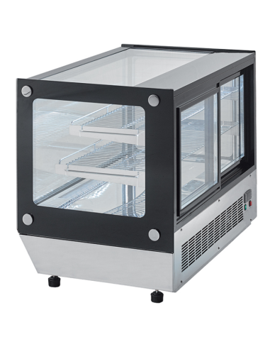 Refrigerated display case 160 liters - Straight glass - cm 90 x 56 x 67 h