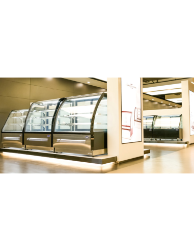 Refrigerated counter 401liter - Straight glass - cm 150 x 66 x 120 h