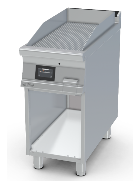 Fry top eléctrico cromado acanalado - Touch - cm 40 x 90 x 90 h Fry top eléctrico cromado acanalado - Touch - cm 40 x 90 x 90 h