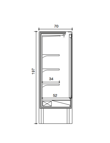 Murale refrigerato - Ventilato - Porte battente...