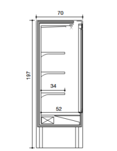 Refrigerated wall - Ventilate - Swing doors - cm 70 x 71... 2