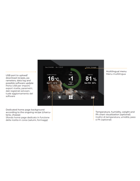 Armario de maduración de quesos de 625 litros - Acero inoxidable