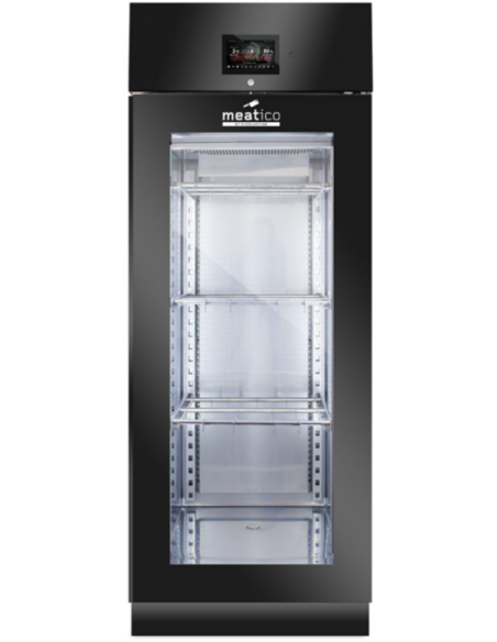 Armario de maduración quesos de 625 litros - Exterior negro - Puerta de cristal