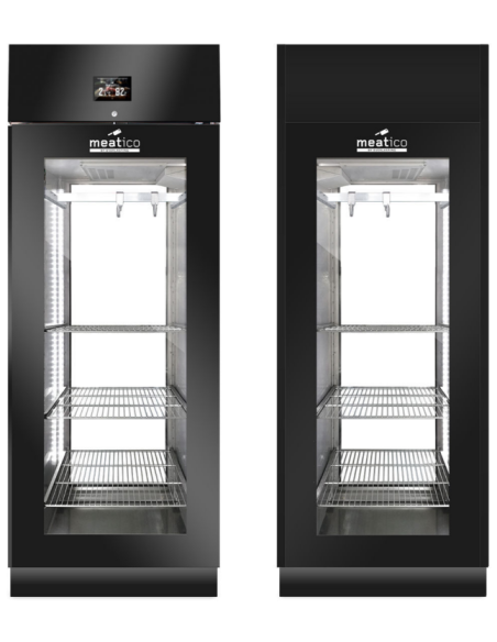 Aging display case 625 liter - Black - Glazed front and back