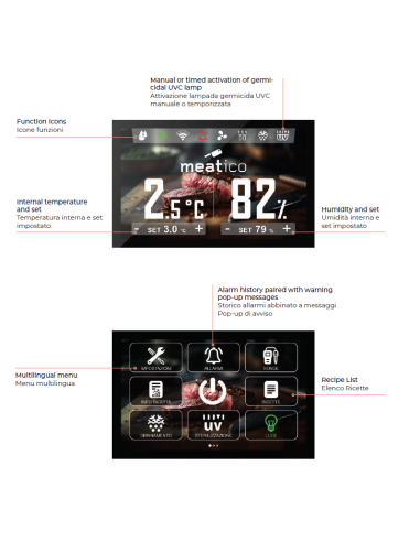 Aging display case 625 liter - Glazed front and back