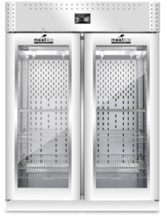 Fish aging display case 1365 lt - 180 kg - Stainless profiles