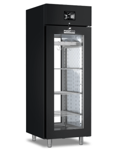 Fish aging display case 625 lt - Glazed front and back - Black 2