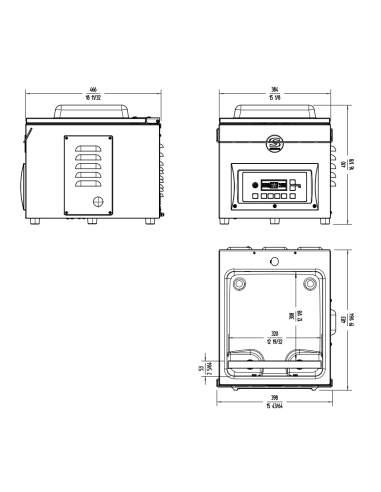 Vacuum packaging machine with sealing bar cm 32...