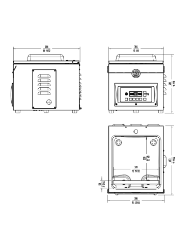 Vacuum packaging machine with sealing bar cm 32...