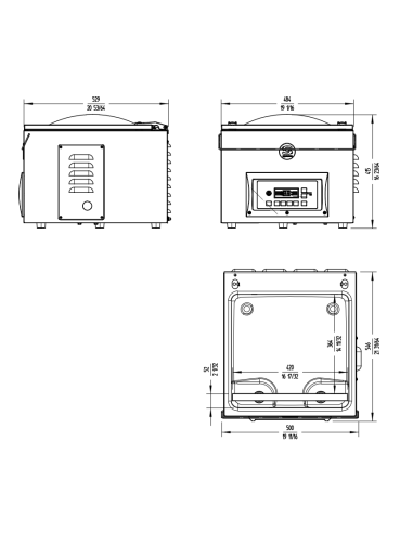 Vacuum packaging machine with sealing bar cm 42...