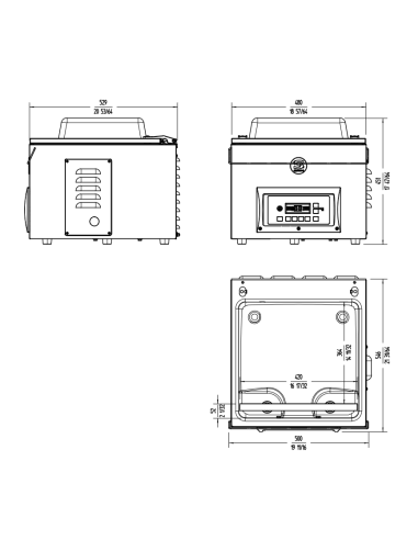 Vacuum packaging machine with sealing bar cm 42...