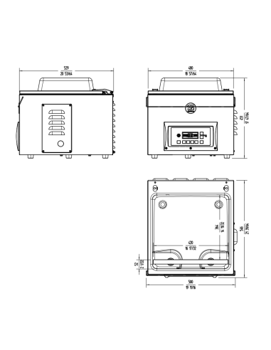 Vacuum packaging machine with sealing bar cm 42...