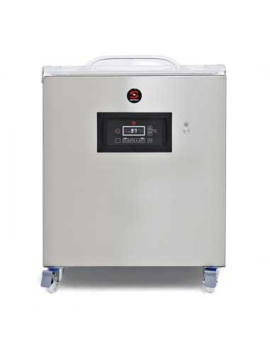 Vacuum packaging machine with double sealing...