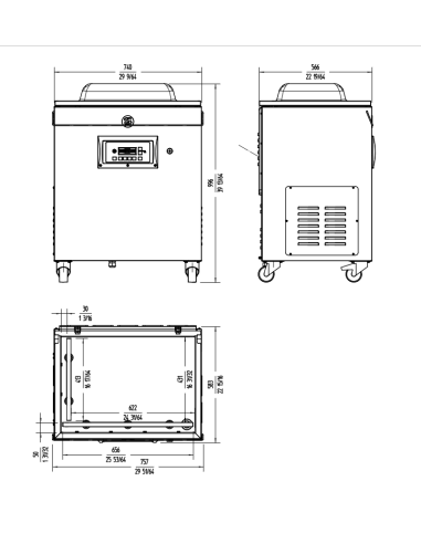 Vacuum packaging machine with double sealing...