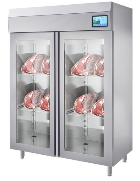 Armadio stagionatore con capacità da 1400 litri - N. 2 porte a vetro Armadio stagionatore con capacità da 1400 litri - N. 2 porte a vetro