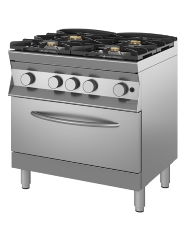 Cucina a gas - Fiamma libera - Forno a gas -...