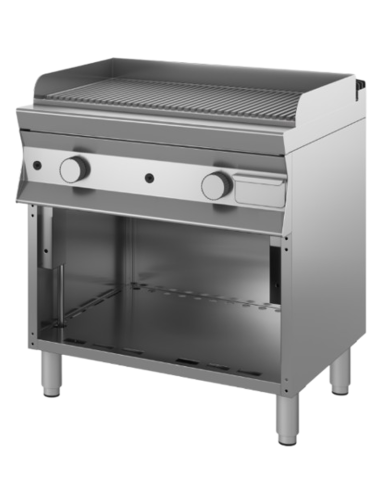 Frytop gas - Chrome-lined plate - cm 90 x 90 x...