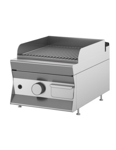 Frytop a gas - Piastra rigata al cromo - cm 40...